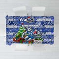 Kangaroos Football Merry Christmas Tablecloth Indigenous Australian Art