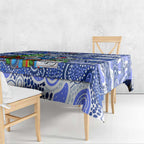 Kangaroos Football Merry Christmas Tablecloth Indigenous Australian Art