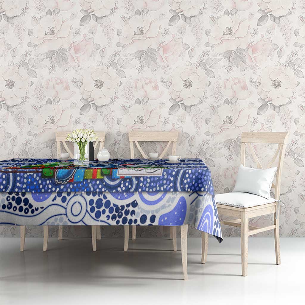 Kangaroos Football Merry Christmas Tablecloth Indigenous Australian Art
