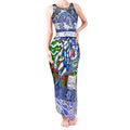 Custom Kangaroos Rugby Merry Christmas Tank Maxi Dress Indigenous Australian Art