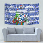 Kangaroos Football Merry Christmas Tapestry Indigenous Australian Art