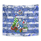 Kangaroos Football Merry Christmas Tapestry Indigenous Australian Art