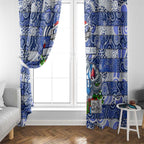 Kangaroos Football Merry Christmas Window Curtain Indigenous Australian Art