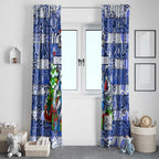 Kangaroos Football Merry Christmas Window Curtain Indigenous Australian Art