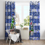 Kangaroos Football Merry Christmas Window Curtain Indigenous Australian Art