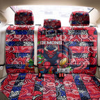 Demons Football Merry Christmas Back Car Seat Cover Indigenous Australian Art
