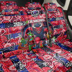 Demons Football Merry Christmas Back Car Seat Cover Indigenous Australian Art