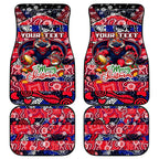 Demons Football Merry Christmas Car Mats Indigenous Australian Art