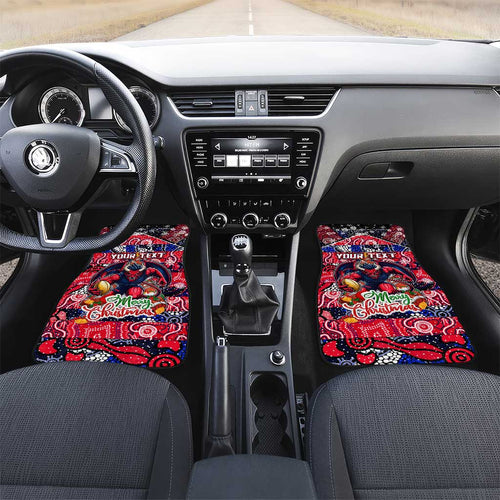 Demons Football Merry Christmas Car Mats Indigenous Australian Art