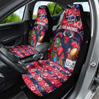 Demons Football Merry Christmas Car Seat Cover Indigenous Australian Art
