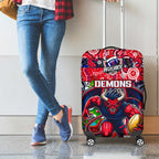 Demons Football Merry Christmas Luggage Cover Indigenous Australian Art