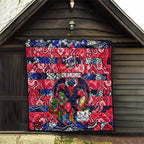 Demons Football Merry Christmas Quilt Indigenous Australian Art