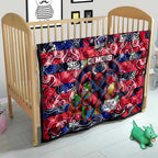 Demons Football Merry Christmas Quilt Indigenous Australian Art