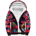 Custom Demons Rugby Merry Christmas Sherpa Hoodie Indigenous Australian Art