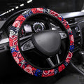 Demons Football Merry Christmas Steering Wheel Cover Indigenous Australian Art