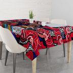 Demons Football Merry Christmas Tablecloth Indigenous Australian Art