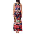 Custom Demons Rugby Merry Christmas Tank Maxi Dress Indigenous Australian Art