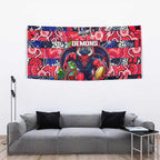 Demons Football Merry Christmas Tapestry Indigenous Australian Art