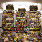 Hawks Football Merry Christmas Back Car Seat Cover Indigenous Australian Art