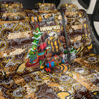 Hawks Football Merry Christmas Back Car Seat Cover Indigenous Australian Art