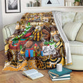 Hawks Football Merry Christmas Blanket Indigenous Australian Art