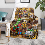 Hawks Football Merry Christmas Blanket Indigenous Australian Art