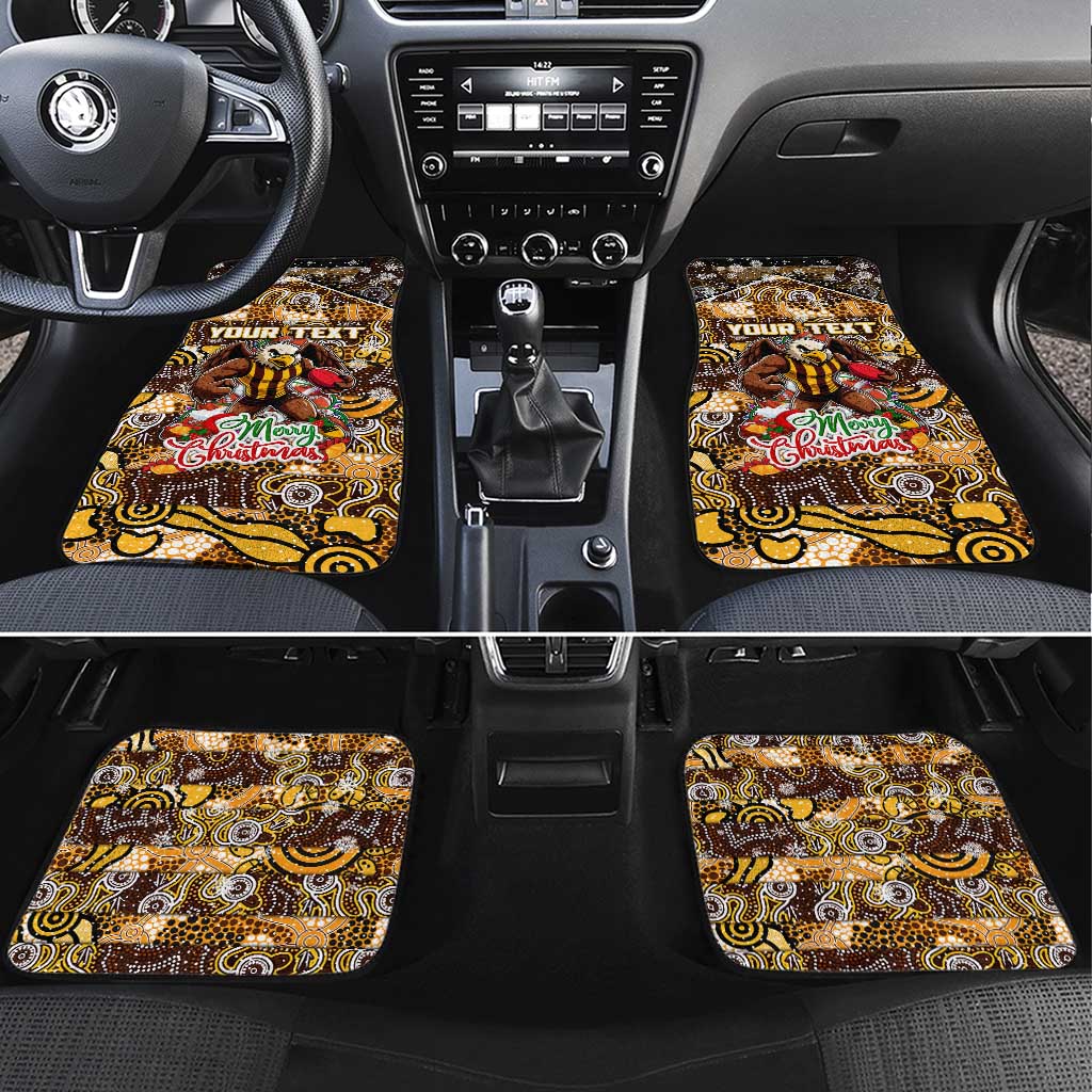 Hawks Football Merry Christmas Car Mats Indigenous Australian Art
