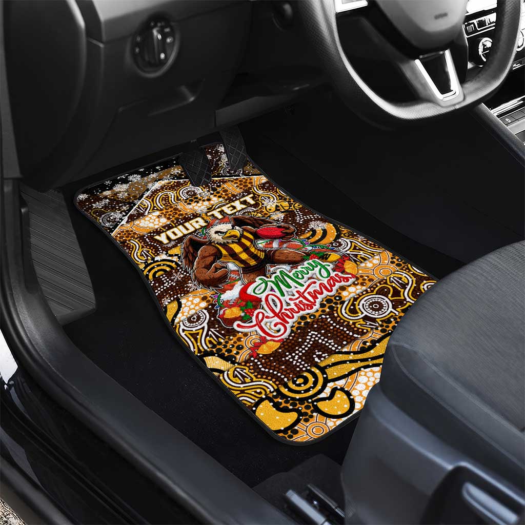 Hawks Football Merry Christmas Car Mats Indigenous Australian Art