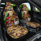 Hawks Football Merry Christmas Car Seat Cover Indigenous Australian Art