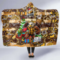 Hawks Football Merry Christmas Hooded Blanket Indigenous Australian Art