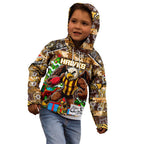 Custom Hawks Rugby Merry Christmas Kid Hoodie Indigenous Australian Art