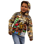 Custom Hawks Rugby Merry Christmas Kid Hoodie Indigenous Australian Art
