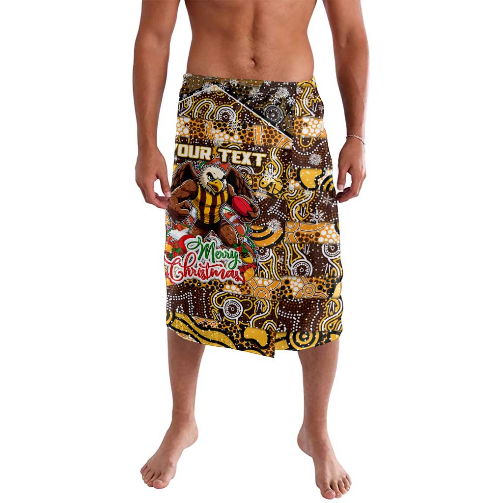 Custom Hawks Rugby Merry Christmas Lavalava Indigenous Australian Art