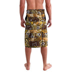 Custom Hawks Rugby Merry Christmas Lavalava Indigenous Australian Art
