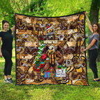 Hawks Football Merry Christmas Quilt Indigenous Australian Art