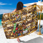 Hawks Football Merry Christmas Sarong Indigenous Australian Art