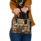 Hawks Football Merry Christmas Shoulder Handbag Indigenous Australian Art