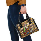 Hawks Football Merry Christmas Shoulder Handbag Indigenous Australian Art