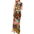 Custom Hawks Rugby Merry Christmas Tank Maxi Dress Indigenous Australian Art