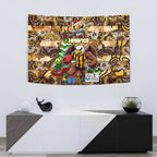 Hawks Football Merry Christmas Tapestry Indigenous Australian Art