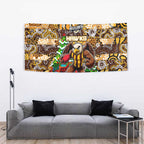 Hawks Football Merry Christmas Tapestry Indigenous Australian Art