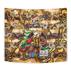 Hawks Football Merry Christmas Tapestry Indigenous Australian Art