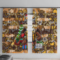 Hawks Football Merry Christmas Window Curtain Indigenous Australian Art