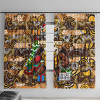 Hawks Football Merry Christmas Window Curtain Indigenous Australian Art