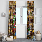 Hawks Football Merry Christmas Window Curtain Indigenous Australian Art
