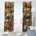 Hawks Football Merry Christmas Window Curtain Indigenous Australian Art