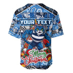 Custom Cats Rugby Merry Christmas Baseball Jersey Indigenous Australian Art