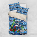 Cats Football Merry Christmas Bedding Set Indigenous Australian Art