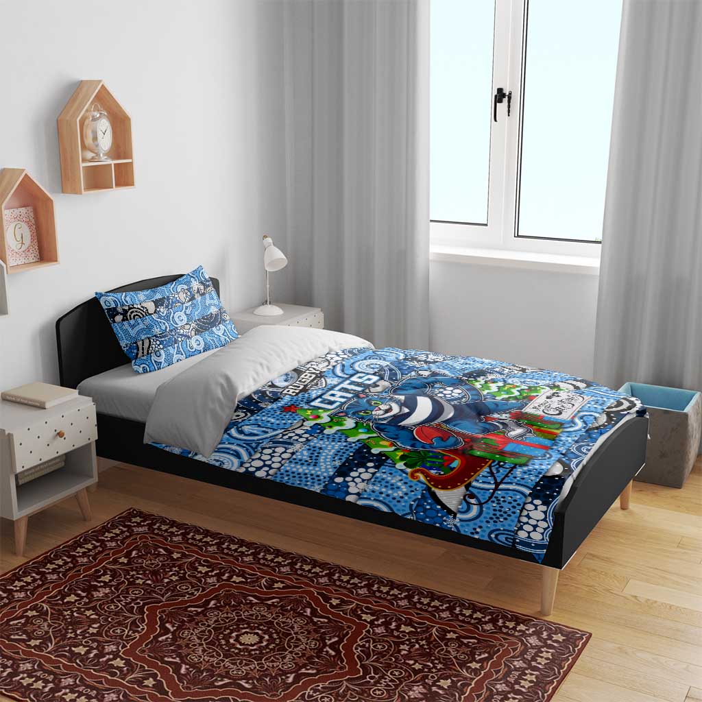 Cats Football Merry Christmas Bedding Set Indigenous Australian Art