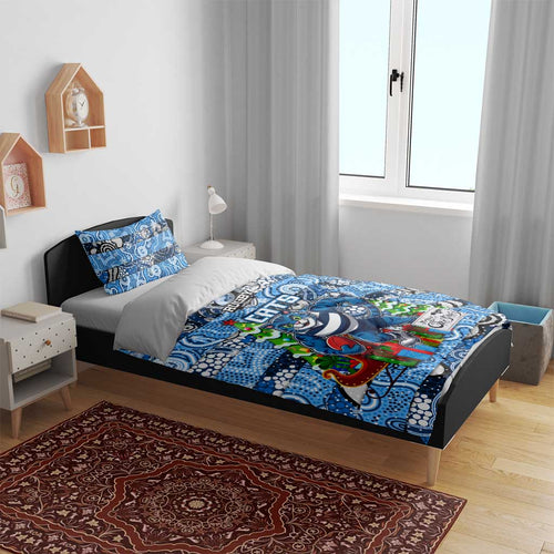 Cats Football Merry Christmas Bedding Set Indigenous Australian Art